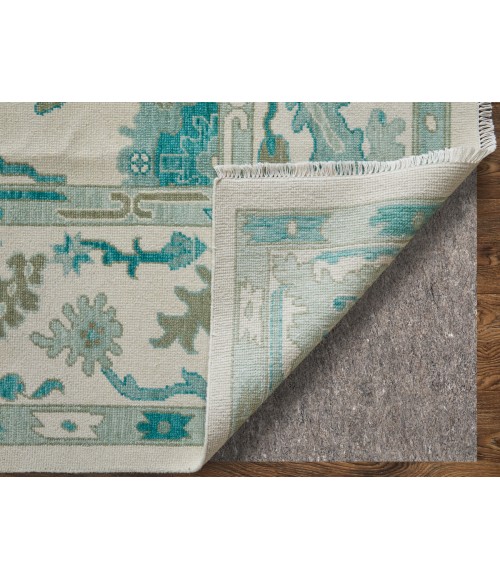 Feizy Karina IVORY/GREEN 90969G7F 8 ft. 6 in. X 11 ft. 6 in. Rectangle Rug