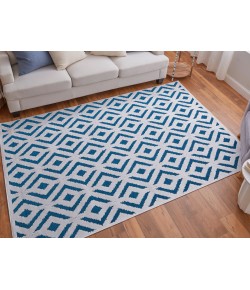 Feizy Saphir Mira TEAL/WHITE 6803490F 9 ft. 8 in. X 12 ft. 7 in. Rectangle Rug
