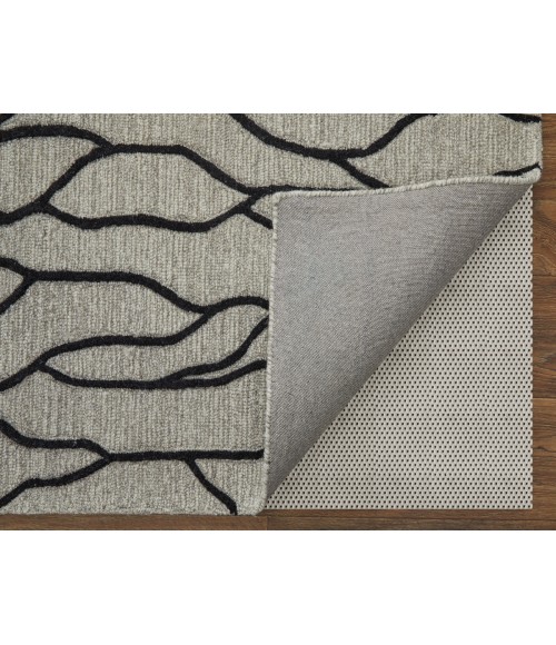 Feizy Enzo BLACK/TAUPE 7428734F 8 ft. X 10 ft. Rectangle Rug