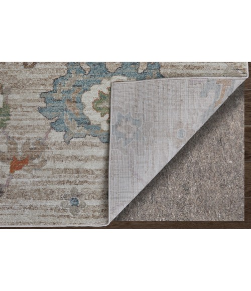 Feizy Dartmouth Tan/Brown/Blue DRT39QKF 2 ft. 6 in. X 7 ft. 3 in. Rect. Rug