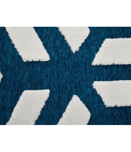 Feizy Saphir Mira TEAL/WHITE Rug 6803498F 7 ft. 6 in. X 7 ft. 6 in. Round - Rugs Town Feizy Saphir Mira TEAL/WHITE 6803498F 7 ft. 6 in. X 7 ft. 6 in. Round Rug