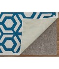 Feizy Saphir Mira TEAL/WHITE Rug 6803498F 7 ft. 6 in. X 7 ft. 6 in. Round - Rugs Town Feizy Saphir Mira TEAL/WHITE 6803498F 7 ft. 6 in. X 7 ft. 6 in. Round Rug