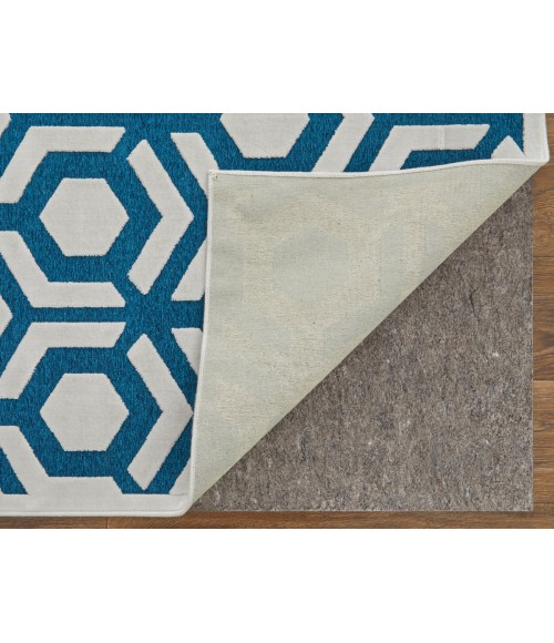Feizy Saphir Mira TEAL/WHITE Rug 6803498F 7 ft. 6 in. X 7 ft. 6 in. Round - Rugs Town Feizy Saphir Mira TEAL/WHITE 6803498F 7 ft. 6 in. X 7 ft. 6 in. Round Rug