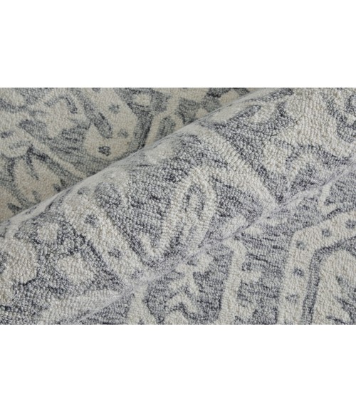 Feizy Belfort Gray/White 8698A27F 5 ft. X 8 ft. Rect. Rug