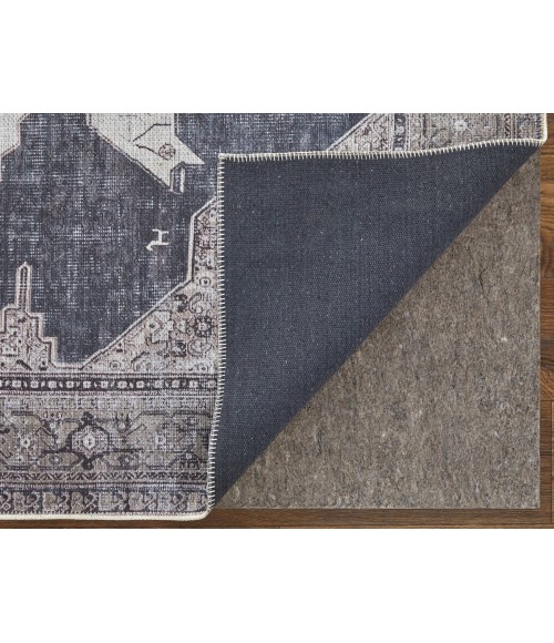 Feizy Percy CHARCOAL/IVORY Rug PRC39PBF 5 ft. 3 in. X 7 ft. 6 in. Rectangle - Rugs Town Feizy Percy CHARCOAL/IVORY PRC39PBF 5 ft. 3 in. X 7 ft. 6 in. Rectangle Rug