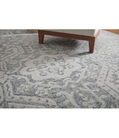 Feizy Belfort Gray/White 8698A27F 5 ft. X 8 ft. Rect. Rug