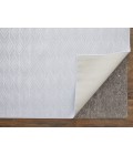 Feizy Saphir Mira WHITE/WHITE 6803494F 7 ft. 6 in. X 7 ft. 6 in. Round Rug