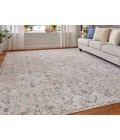 Feizy Pasha BEIGE/BLUE PAS39M6F 7 ft. 10 in. X 10 ft. 3 in. Rectangle Rug
