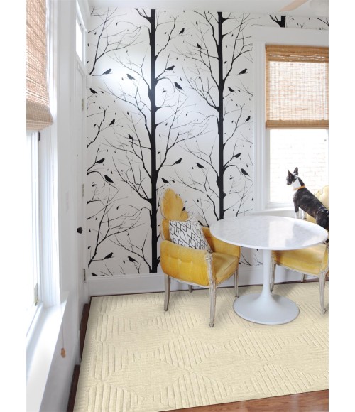 Feizy CHANNELS 7276F IN IVORY 4' x 6' Area Rug