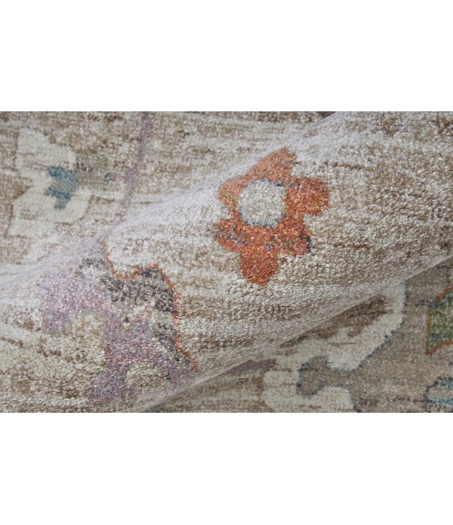 Feizy Dartmouth Tan/Brown/Blue DRT39QKF 2 ft. 6 in. X 7 ft. 3 in. Rect. Rug