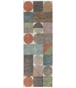 Feizy Eden Ivory/Brown/Blue EDN39QUF 2 ft. 6 in. X 7 ft. 3 in. Rect. Rug
