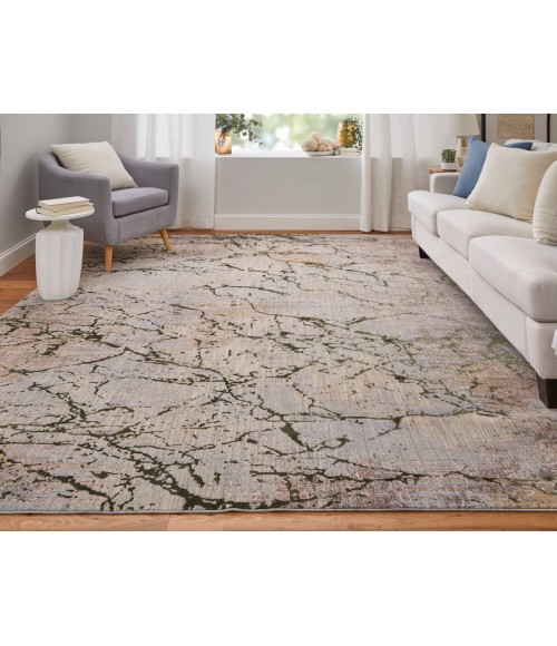 Feizy Pryor GREEN/MULTI PRY39NEF 5 ft. X 8 ft. Rectangle Rug