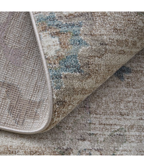 Feizy Dartmouth Tan/Brown/Blue DRT39QKF 2 ft. 6 in. X 7 ft. 3 in. Rect. Rug