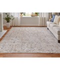 Feizy Pasha BEIGE/BLUE PAS39M6F 7 ft. 10 in. X 10 ft. 3 in. Rectangle Rug