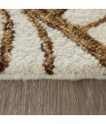 Feizy Wallace White/Brown WAL8A44F 2 ft. X 3 ft. Rect. Rug