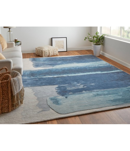 Feizy Anya BLUE/IVORY ANY8921F 2 ft. X 3 ft. Rectangle Rug