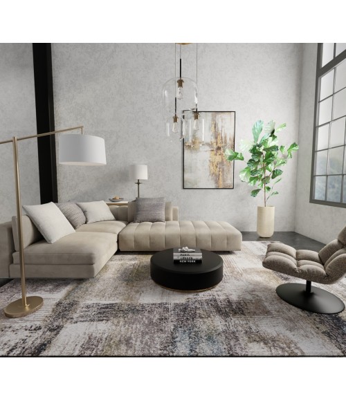 Feizy Skyview Gray/Taupe/Ivory Rug SKV39Q9F 1 ft. 8 in. X 2 ft. 10 in. Rect. - Rugs Town Feizy Skyview Gray/Taupe/Ivory SKV39Q9F 1 ft. 8 in. X 2 ft. 10 in. Rect. Rug
