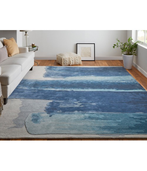 Feizy Anya BLUE/IVORY ANY8921F 2 ft. X 3 ft. Rectangle Rug