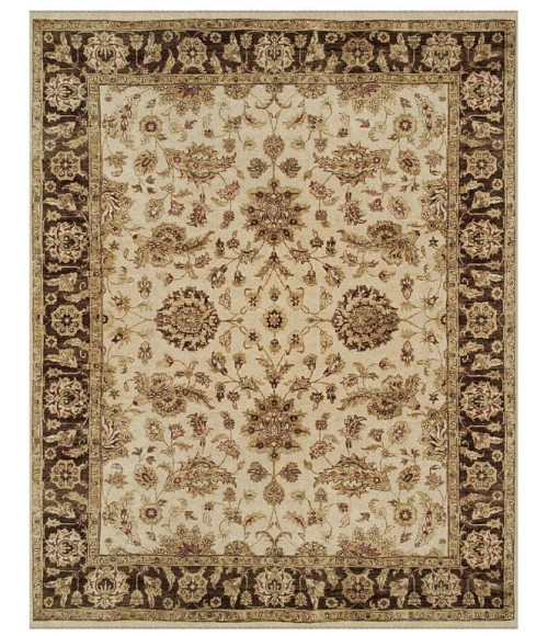 Feizy DRAKE 6049F IN IVORY/BROWN 5' 6" x 8' 6" Area Rug