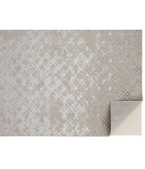 Feizy Micah BEIGE/SILVER Rug 6943047F 5 ft. X 7 ft. Rectangle - Rugs Town Feizy Micah BEIGE/SILVER 6943047F 5 ft. X 7 ft. Rectangle Rug