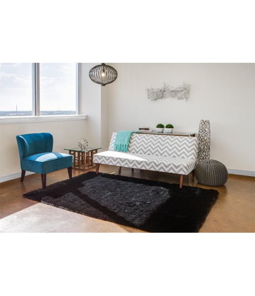 Feizy INDOCHINE 4550F IN BLACK 10' X 10' Round Area Rug