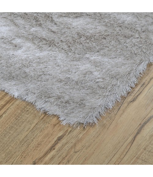 Feizy INDOCHINE 4550F IN PLATINUM 10' X 10' Round Area Rug