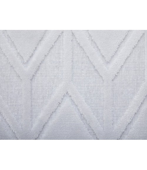 Feizy Saphir Mira WHITE/WHITE 6803494F 7 ft. 6 in. X 7 ft. 6 in. Round Rug
