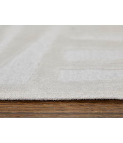Feizy Saphir Mira WHITE/WHITE Rug 6803493F 7 ft. 6 in. X 7 ft. 6 in. Round - Rugs Town Feizy Saphir Mira WHITE/WHITE 6803493F 7 ft. 6 in. X 7 ft. 6 in. Round Rug