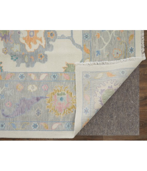 Feizy Karina IVORY/GRAY 90969G9F 5 ft. 6 in. X 8 ft. 6 in. Rectangle Rug