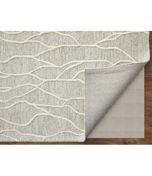 Feizy Enzo IVORY/GRAY 7428734F 8 ft. X 10 ft. Rectangle Rug