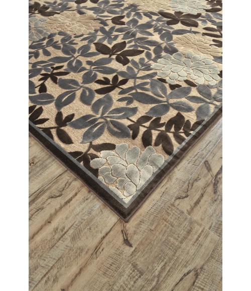 SAPHIR Rug Feizy SAPHIR 3784F IN IVORY/DARK GRAY 2' 2" x 4' Area Rug