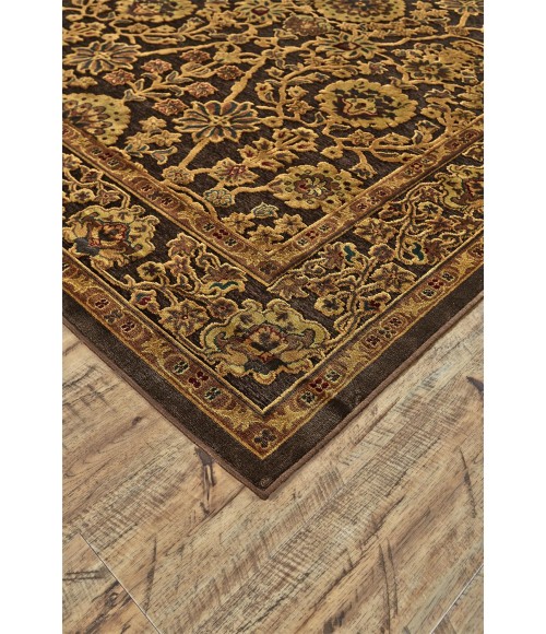 SAPHIR Rug Feizy SAPHIR 3794F IN DARK CHOCOLATE 7' 6" X 10' 6" Area Rug