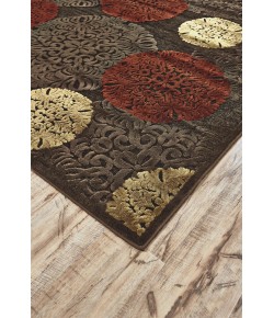 Feizy Saphir 3795F DARK CHOCOLATE Area Rug 7 ft. 6 X 7 ft. 6 Round