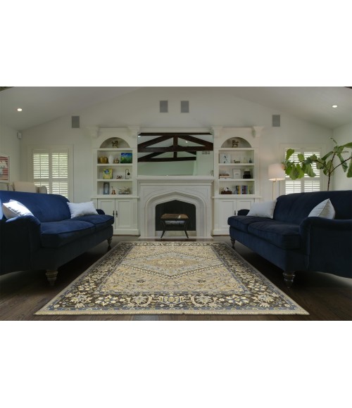 Feizy GOSHEN 0640F IN SMOKE/GRAY 2' x 3' Sample Area Rug