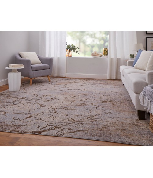 Feizy Pryor BROWN/MULTI PRY39NEF 6 ft. 7 in. X 9 ft. 6 in. Rectangle Rug