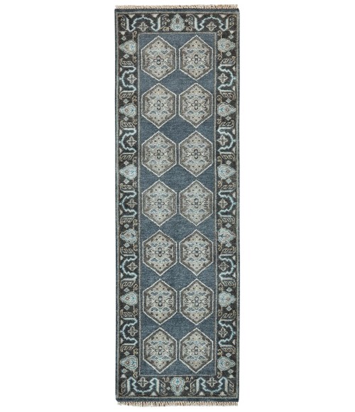 USTAD Rug Feizy USTAD 6111F IN DARK BLUE/GRAY 2' x 3' Sample Area Rug
