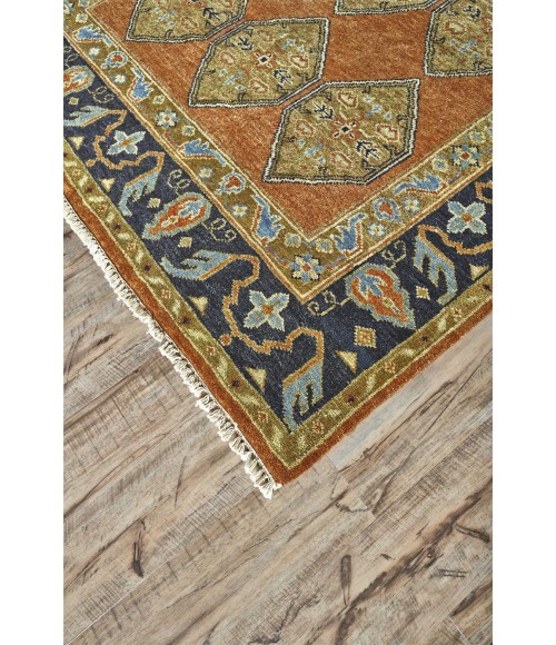 USTAD Rug Feizy USTAD 6111F IN RUST/CHARCOAL 7' 9" x 9' 9" Area Rug