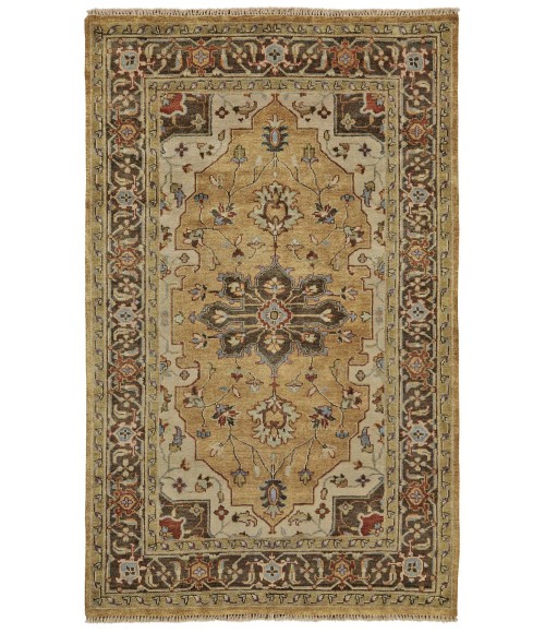 Feizy USTAD 6112F IN GOLD/BROWN 2' x 3' Sample Area Rug