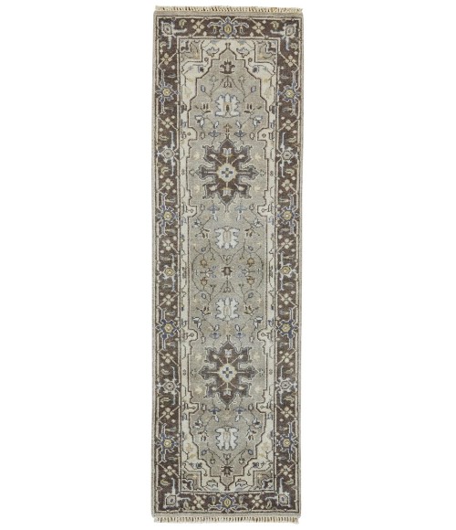 Feizy USTAD 6112F IN IVORY/WALNUT 5' 6" x 8' 6" Area Rug