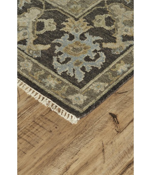 USTAD Rug Feizy USTAD 6280F IN CHARCOAL/MULTI 2' 6" x 8' Runner Area Rug