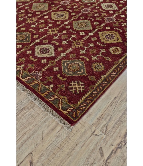 Feizy ASHI 6129F IN RED 2' x 3' Sample Area Rug