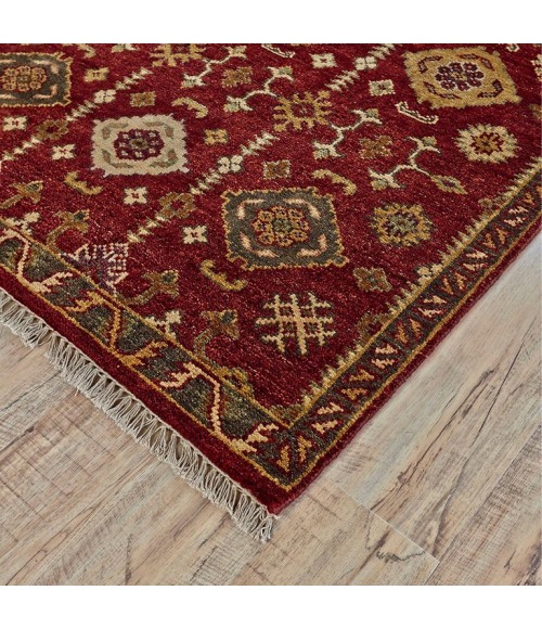 Feizy ASHI 6129F IN RED 2' x 3' Sample Area Rug