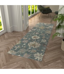 Feizy Dartmouth Blue/Ivory/Pink DRT39QMF 2 ft. 6 in. X 7 ft. 3 in. Rect. Rug