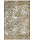 SAPHIR MAH Rug Feizy SAPHIR MAH 3114F IN PEWTER/DARK GREEN 5' 3" X 7' 6" Area Rug