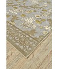 SAPHIR MAH Rug Feizy SAPHIR MAH 3114F IN PEWTER/DARK GREEN 5' 3" X 7' 6" Area Rug