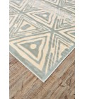 Feizy SAPHIR MAH 3252F IN CREAM/SPA BLUE 2' 6" x 8' Runner Area Rug