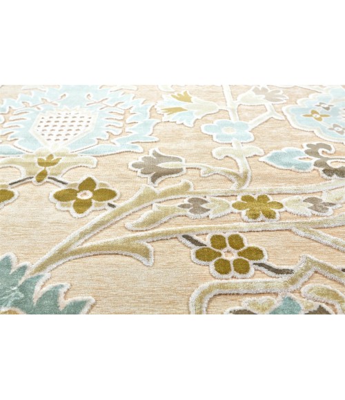 SAPHIR MAH Rug Feizy SAPHIR MAH 3464F IN CREAM/SPA BLUE 2' 2" x 4' Area Rug