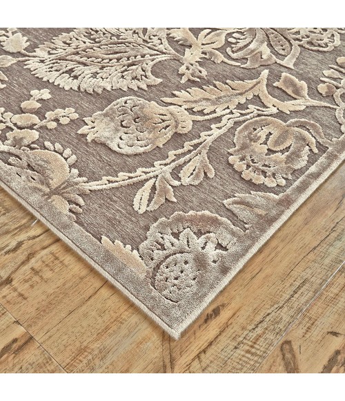 SAPHIR ZAM Rug Feizy SAPHIR ZAM 3112F IN PEWTER/GRAY 7' 6" X 10' 6" Area Rug