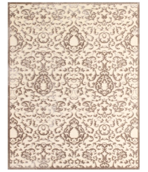 Feizy SAPHIR ZAM 3115F IN CREAM/GRAY 5' 3" X 7' 6" Area Rug