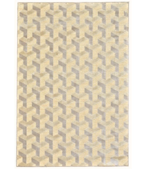 SAPHIR ZAM Rug Feizy SAPHIR ZAM 3253F IN CREAM/SILVER 2' 2" x 4' Area Rug